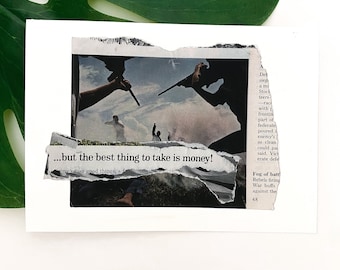 Money | Paper Collage • Digital Print • Political Statement • Social Message • Text Art