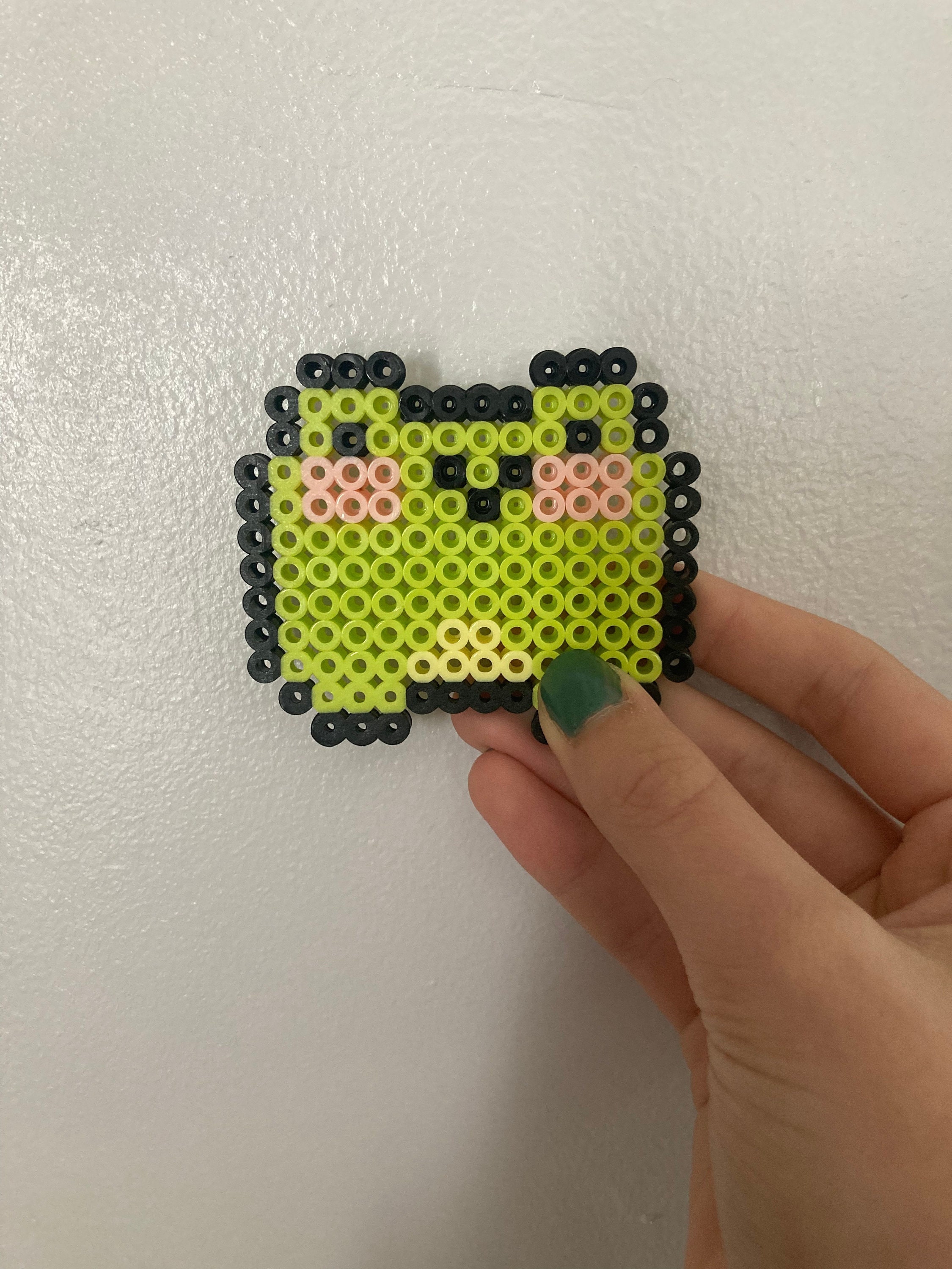 Cute Kawaii Green Frog Perler Beads Etsy