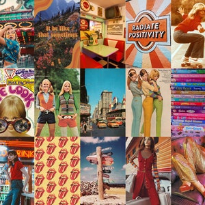 Aesthetic Retro Vintage Wall Collage Kit 60pcs Instant - Etsy