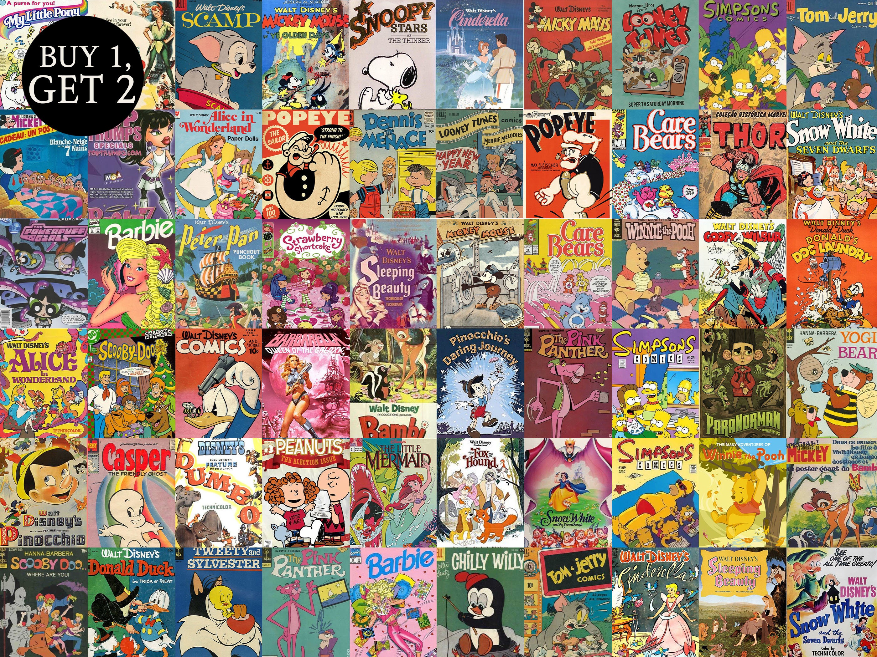 Retro Vintage Cartoon Poster Wall Collage Kit 60pcs Instant - Etsy Retro Vintage Cartoon Poster Wall Collage Kit 60pcs Instant - Etsy