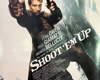 SHOOT 'EM UP (2007) - Affiche de film originale recto-verso de Clive Owen