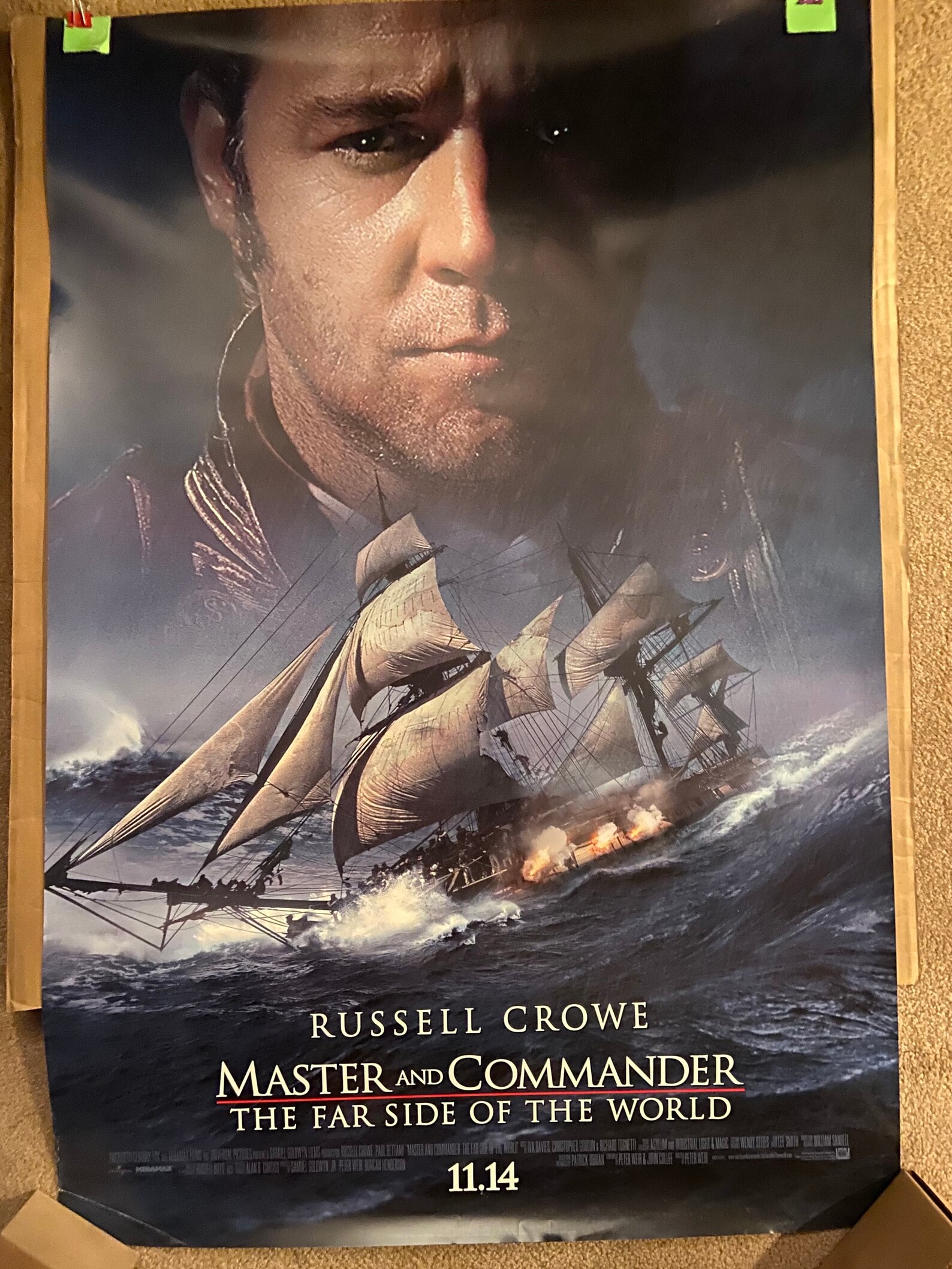 Master & Commander 2003 Original Double Sided Movie Poster Etsy