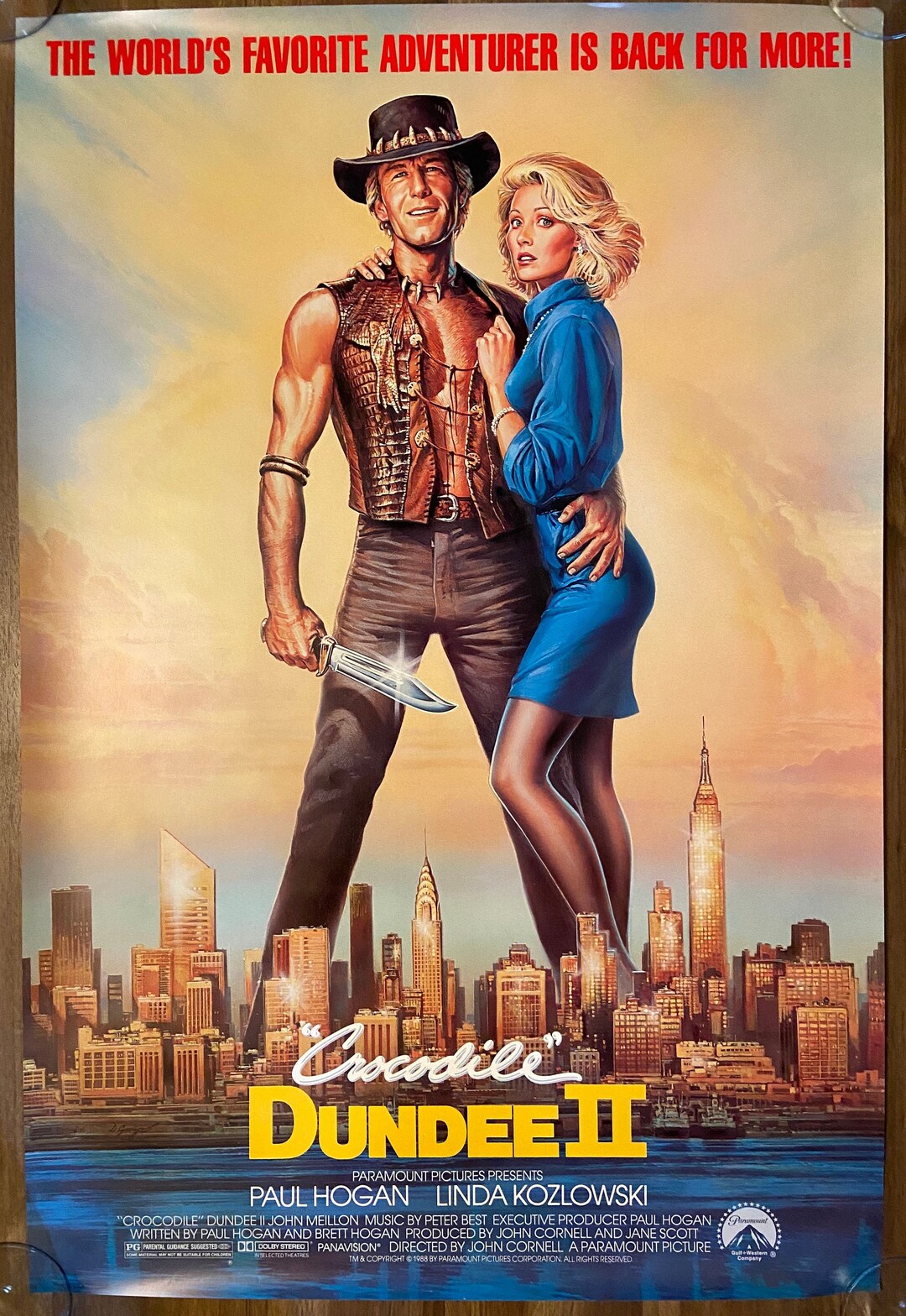 CROCODILE DUNDEE II 1988 Original Single Sided Movie Etsy