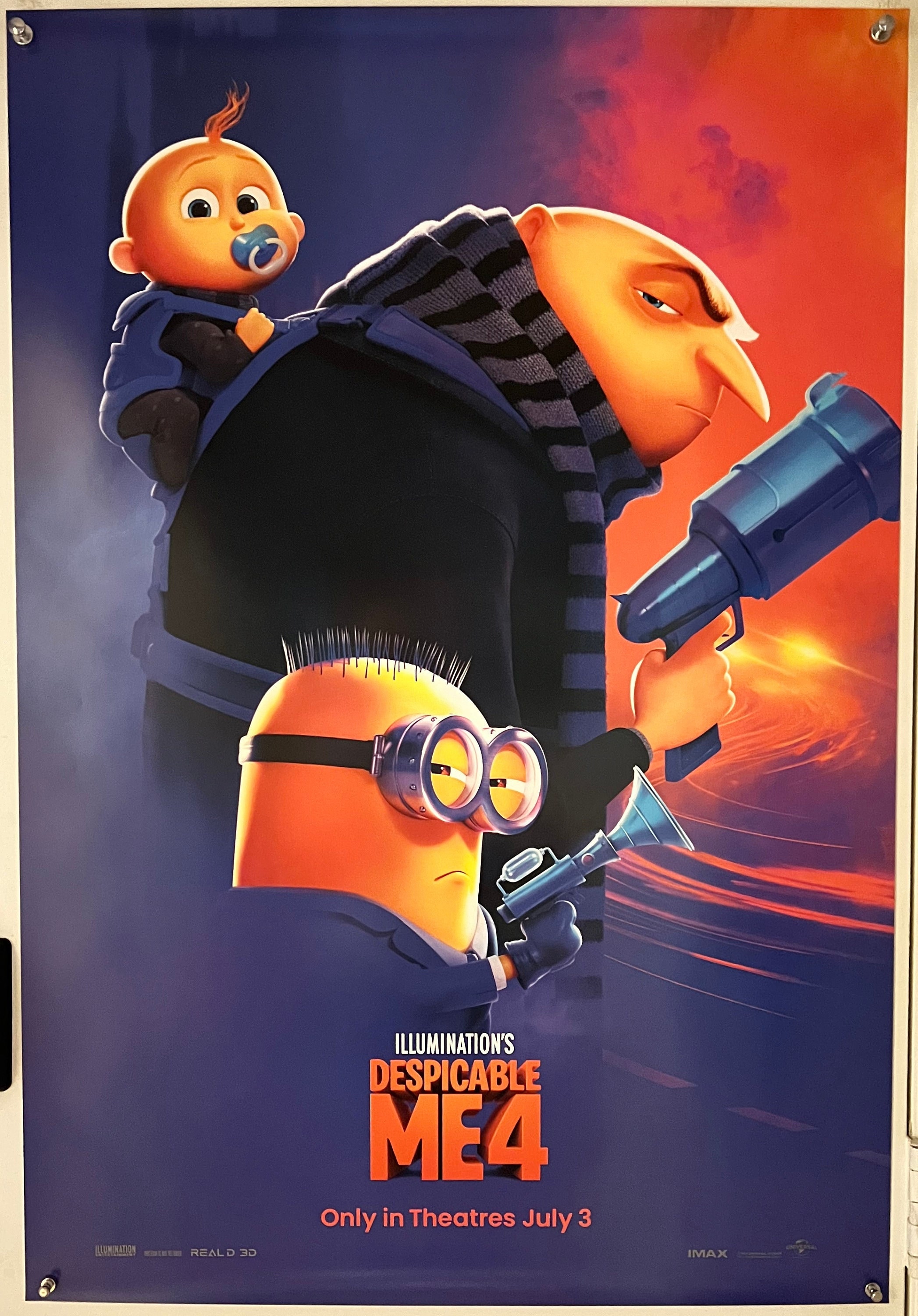DESPICABLE ME 4 2024 Original Double Sided Advance Movie Poster Etsy