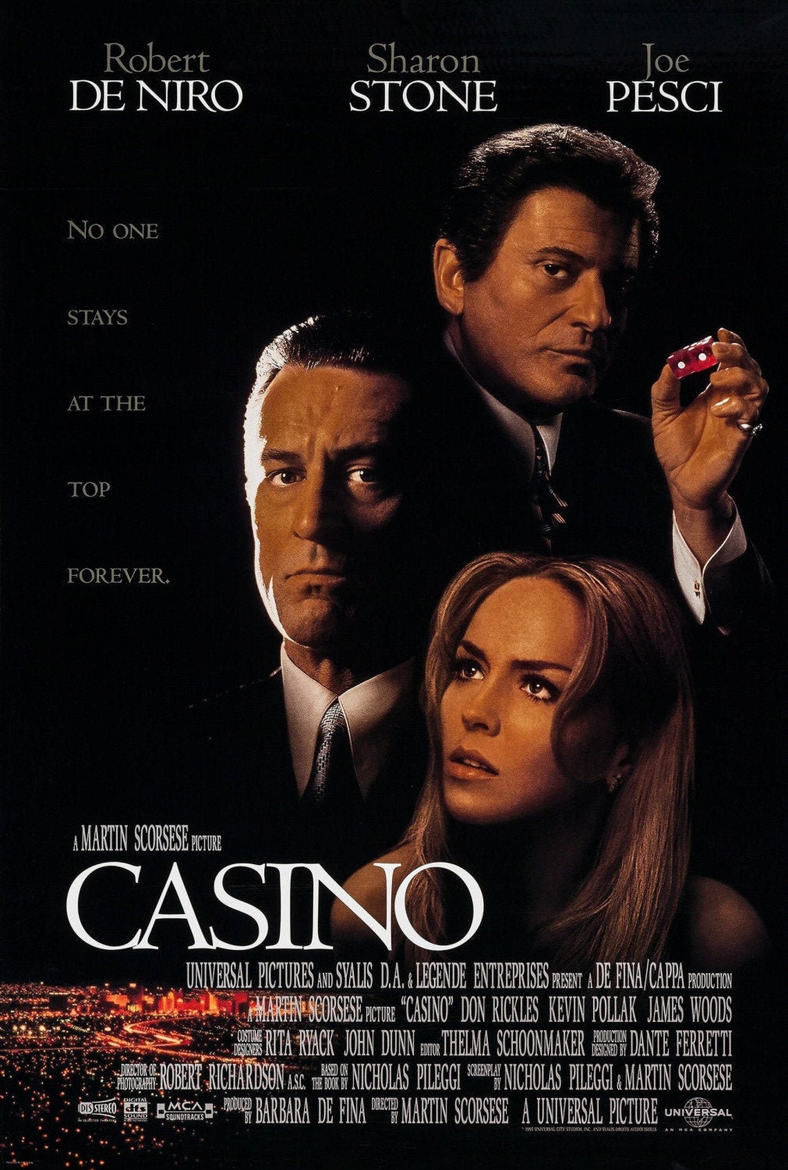 Casino 1995 Original Double Sided Movie Poster Robert Etsy