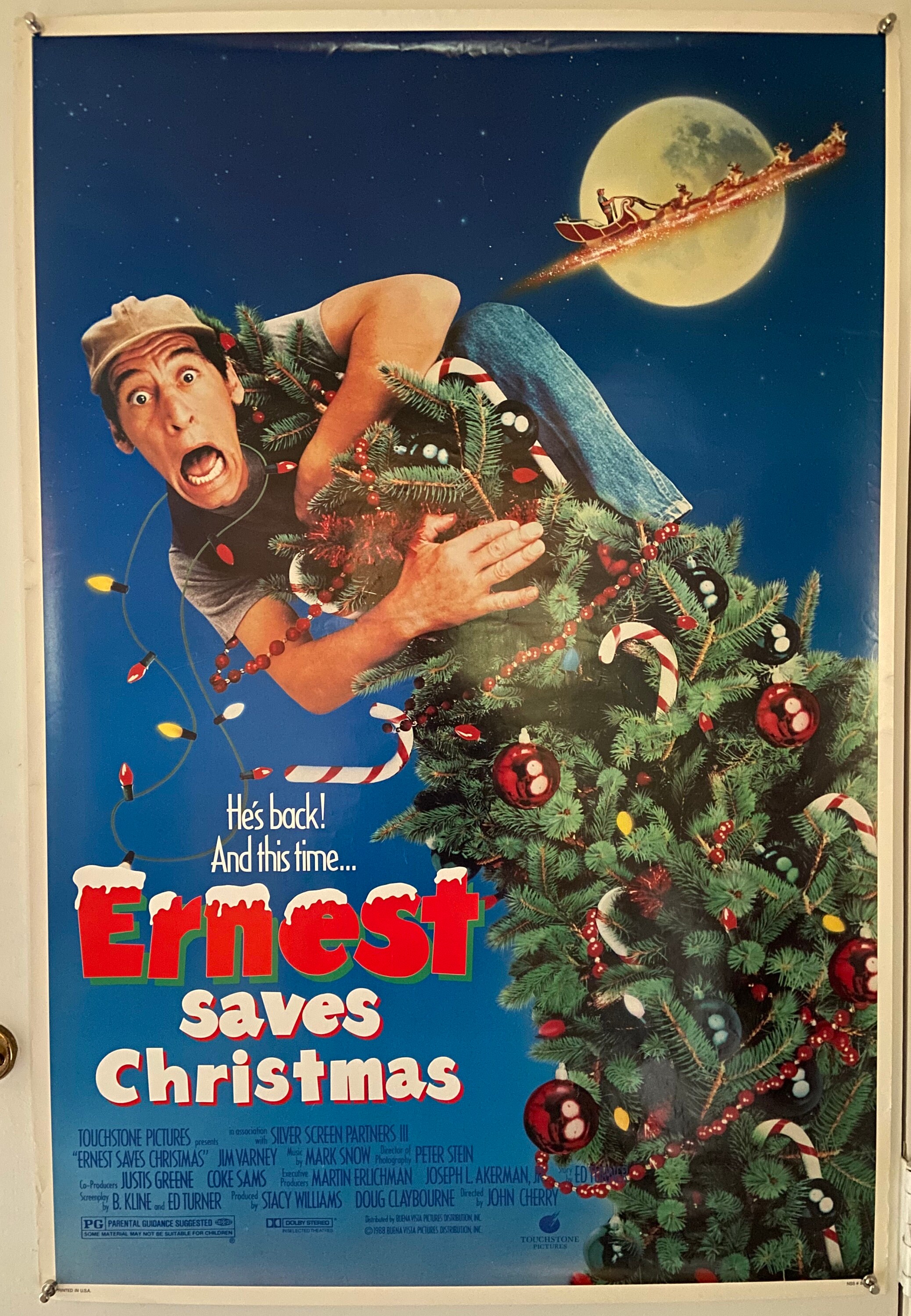 Ernest Saves Christmas 1988 Original Single Sided Movie Etsy Ernest Saves Christmas