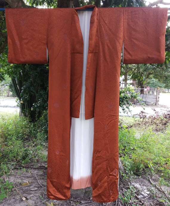 Vintage kimono Japanese abstract desing,long kimon