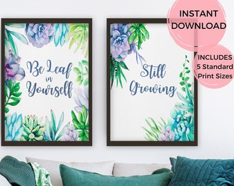 Plant Mom, Inspirational Puns, Self Care, Self Love Digital Art, Instant Download, Printable Art