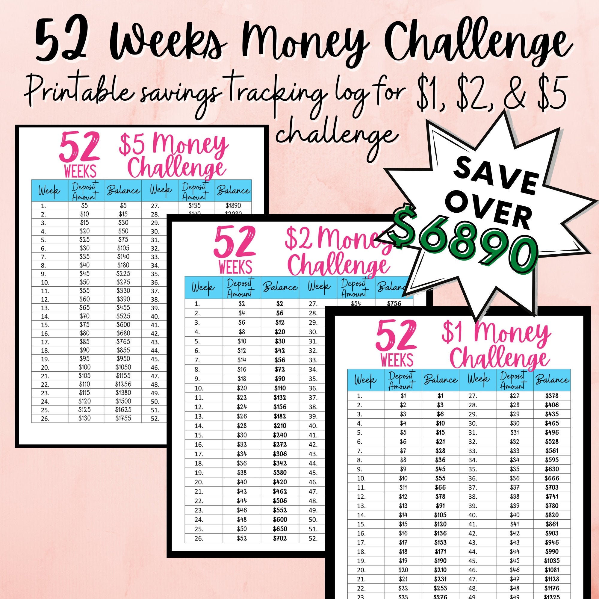 Acquista Manuale della sfida di risparmio per coppie di 52 settimane Buste  multiple con copertina spessa