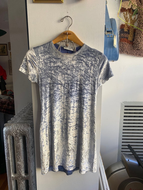 Silver velvet dress Gem