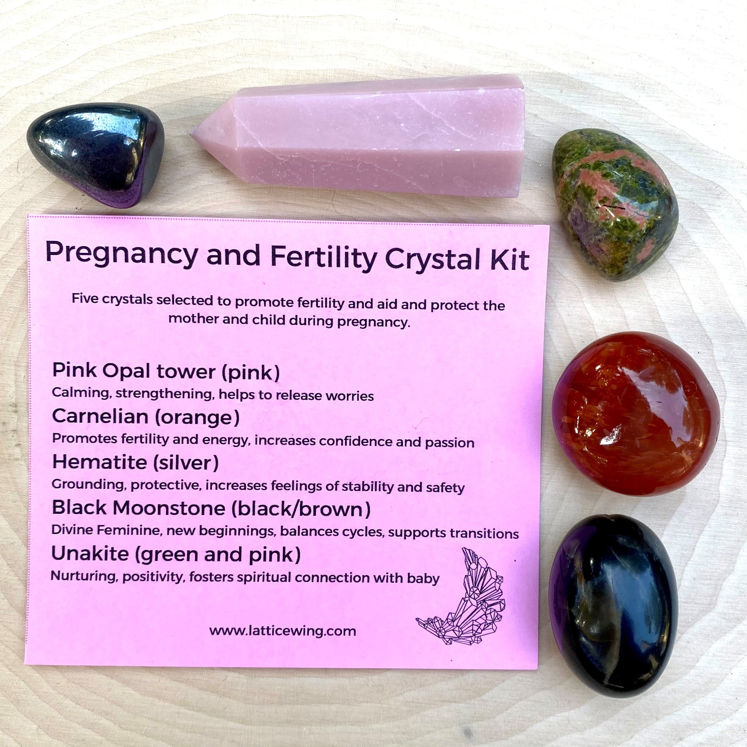 Fertility and Pregnancy Crystal Kit crystal set crystals Etsy