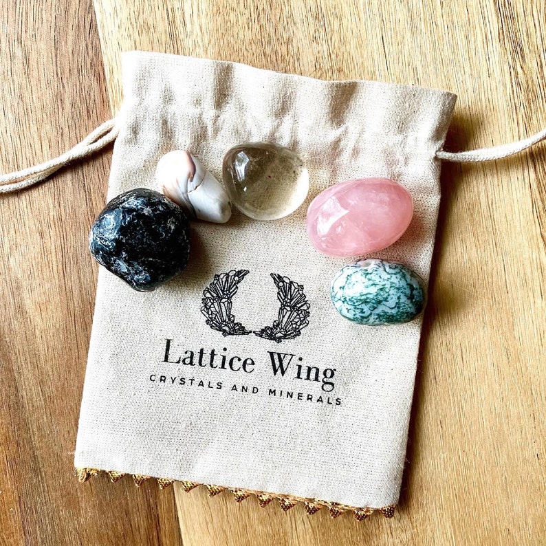 Grief and Mourning Crystal Kit Crystal Set Grief Crystals Etsy