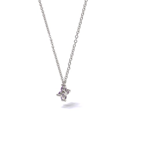 Flower Amethyst Necklace, shops Solitaire Amethyst Necklace, February Birthstone Necklace, Amethyst Pendant, Purple Necklace, Gemstone Necklace