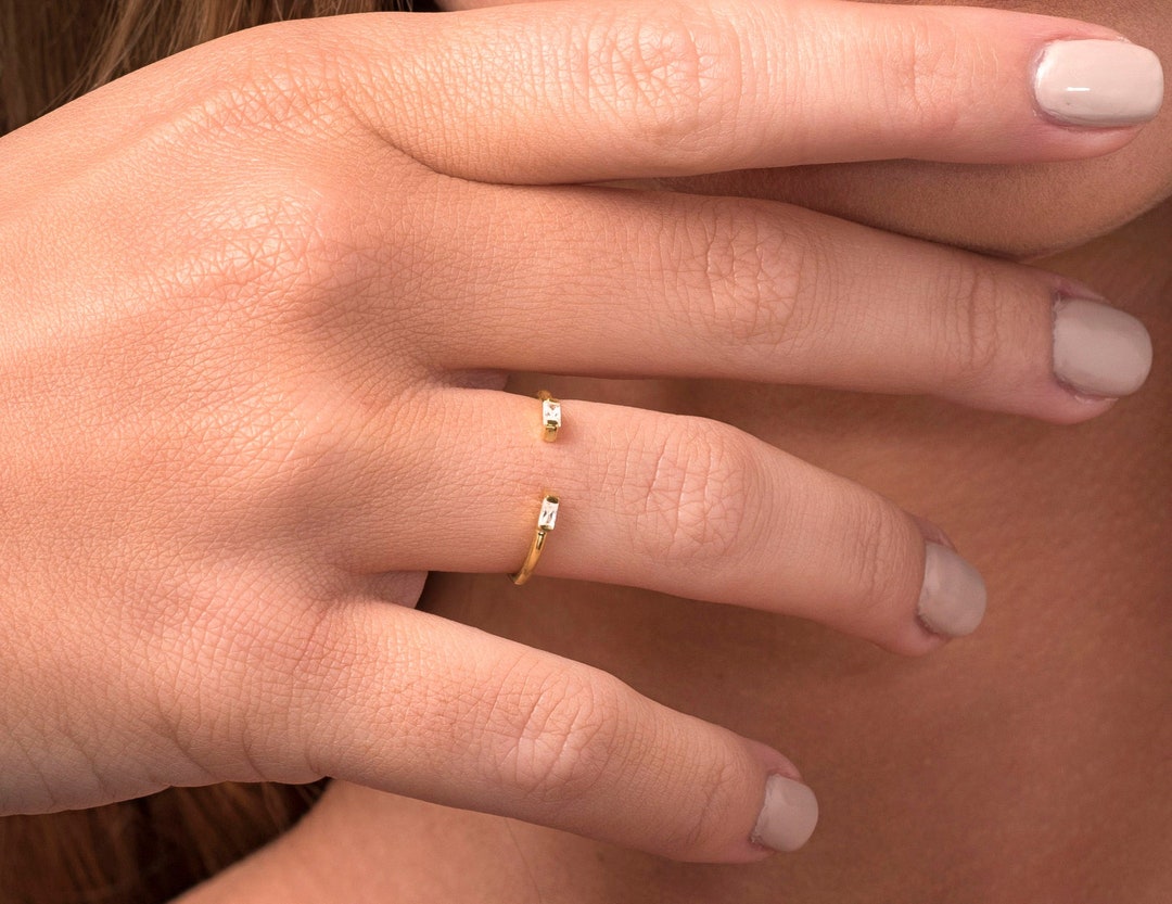 Dainty 2024 baguette ring