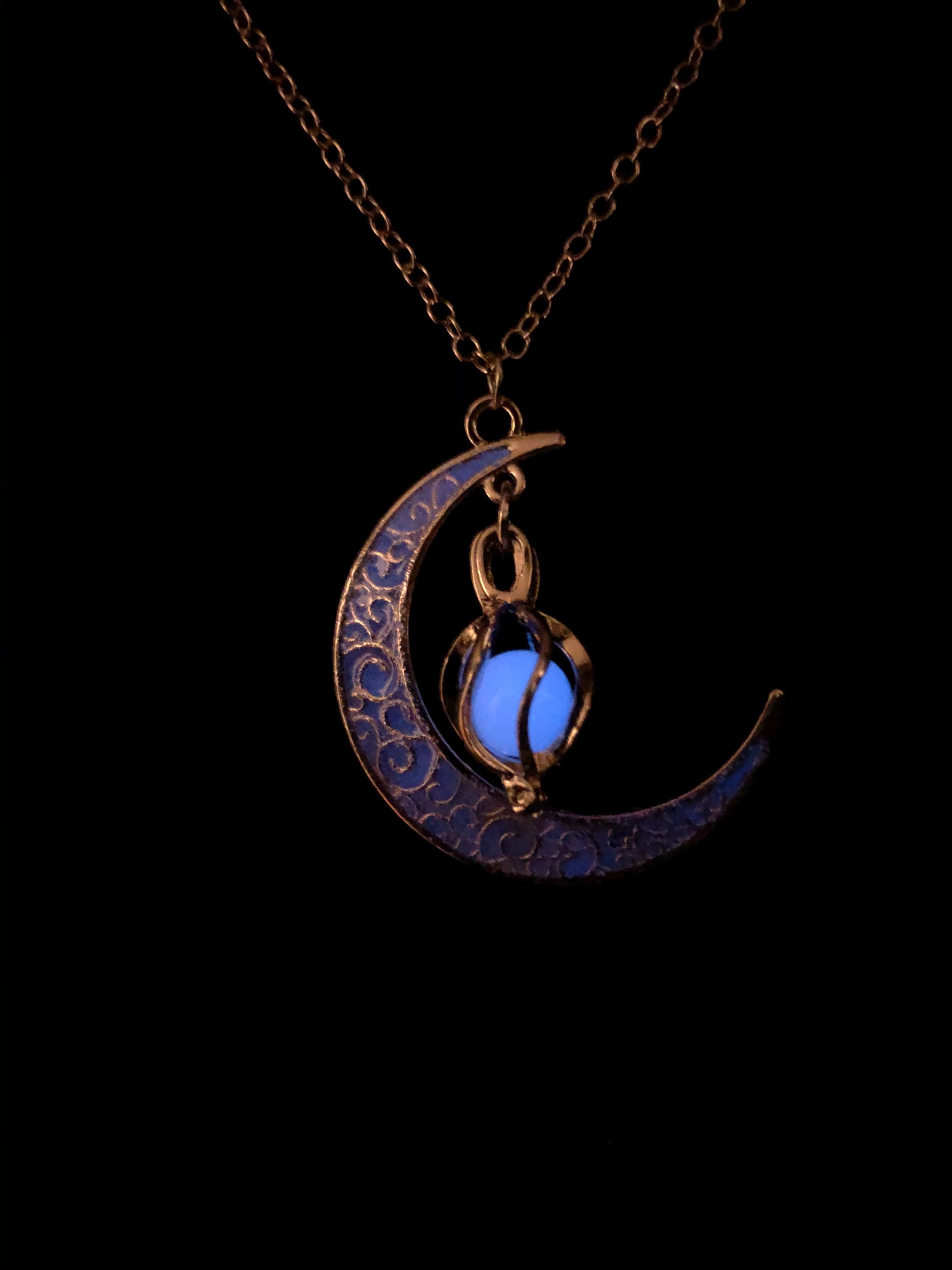 Glow in the dark Crescent Moon Etsy