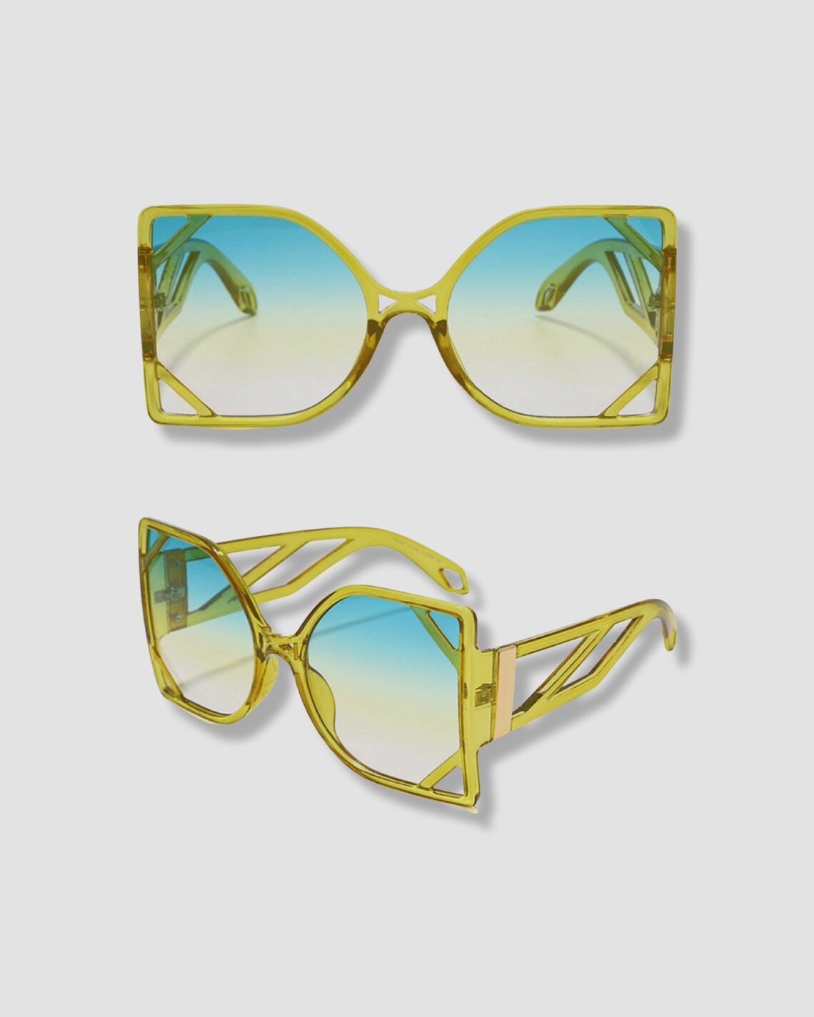 Green sunglasses trendy sunglasses Etsy