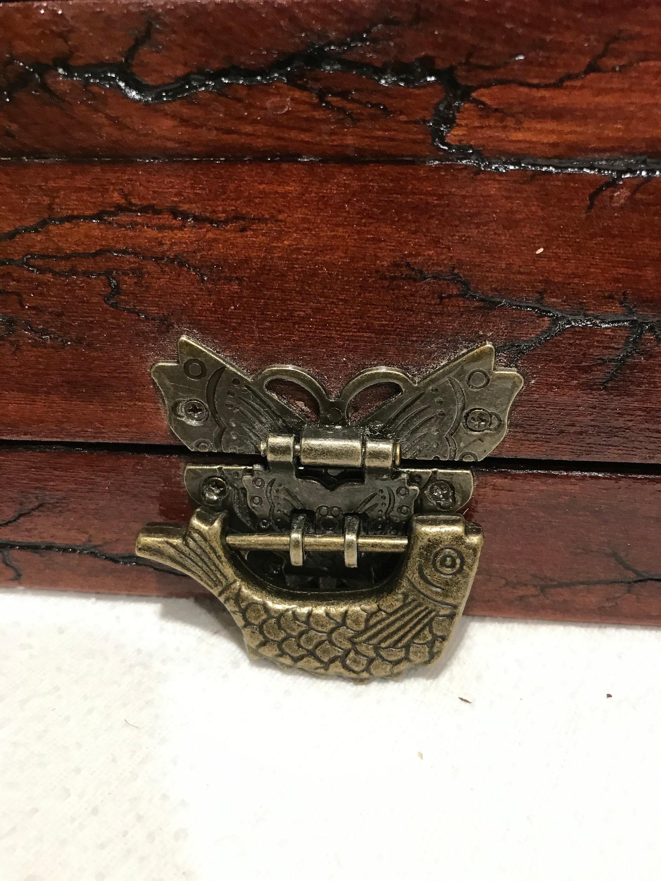 Caja Keepsake de madera con cerradura decorativa | Etsy