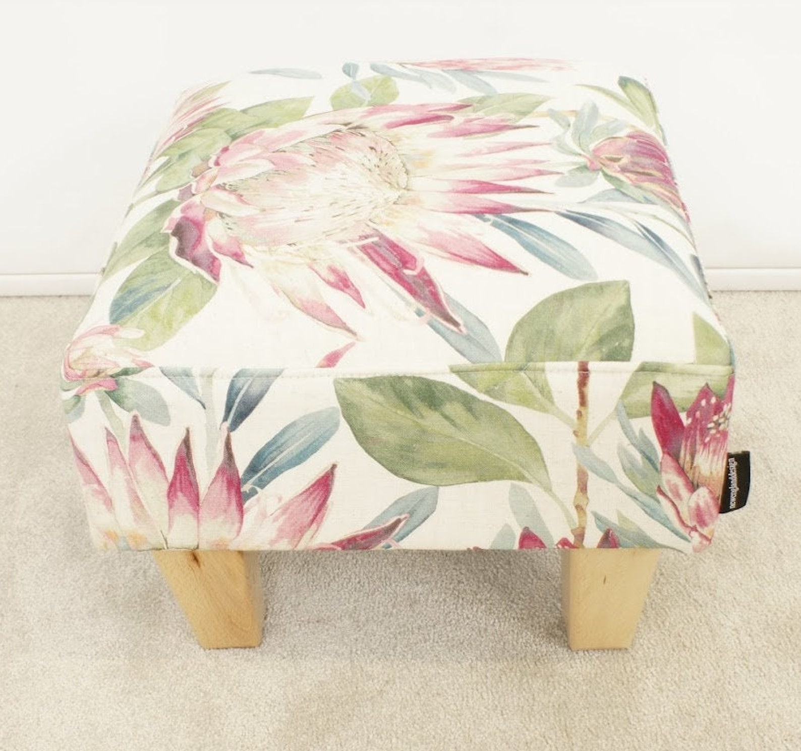 Sanderson Pink King Protea Rhodera Fabric Small Etsy UK