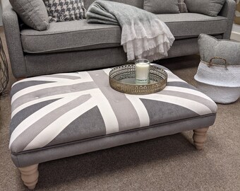 Union jack 2024 footstool pouffe