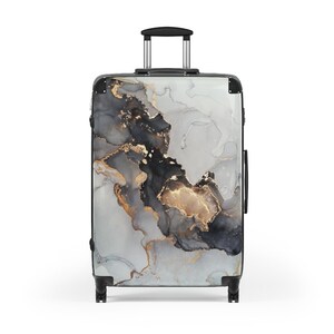 Plain marble suitcase outlet