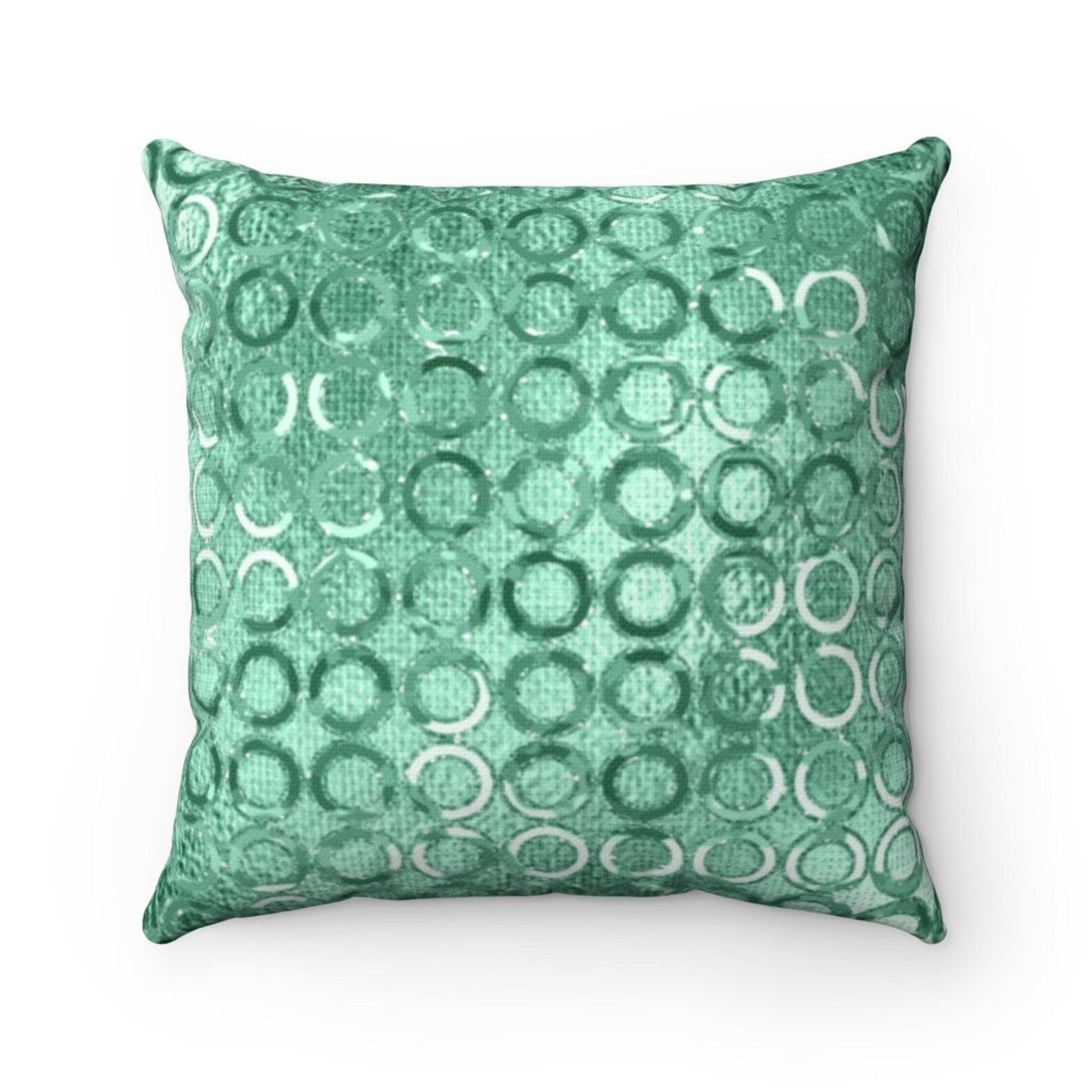 Mint Pillow Mint Throw Pillow Circles Pillow Mint Design Etsy
