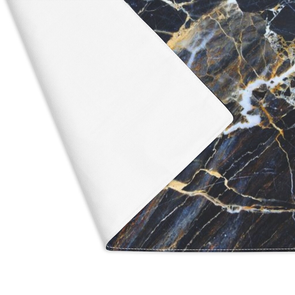 Placemat Black Marble Placemats Marble Placemats Agate Etsy