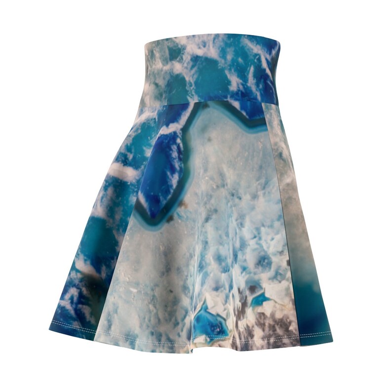 Blue Skater Skirt Blue Skirt Flowy Skirt Flowing Skirt Flared Skirt Flare Skirt Art Skirt Skater Skirt