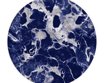 Mouse Pad, Circle Mouse Pad, Navy Mouse Pad, Marble Mouse Pad, Agate Mouse Pad, Geode Mouse Pad, Pretty Mouse Pad, Blue Mouse Pad