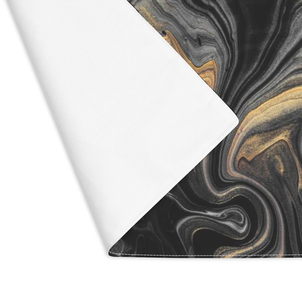 Placemat Black Marble Placemats Marble Placemats Agate Etsy