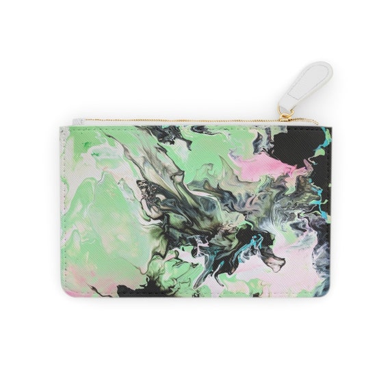 Mini Clutch Bag Mint Clutch Bag Mint Marble Clutch Mint Etsy