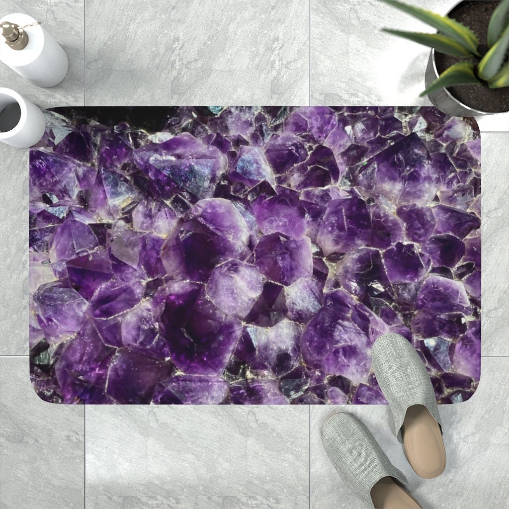 Hayzley Bath Rug Union Rustic Color: Purple, Size: 26 W x 44 L