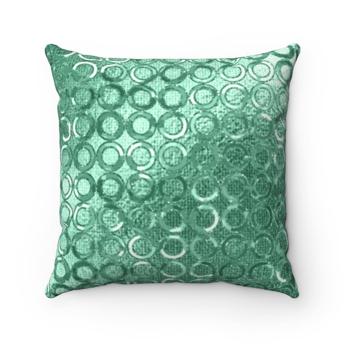 Mint Pillow Mint Throw Pillow Circles Pillow Mint Design Etsy