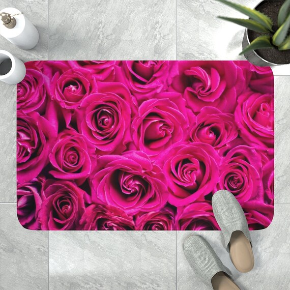Flower best sale bath mat