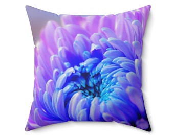 Throw Pillow, Accent Pillow, Purple Throw Pillow, Purple Accent Pillow, Flower Pillow, Floral Pillow, Purple Flower Pillow