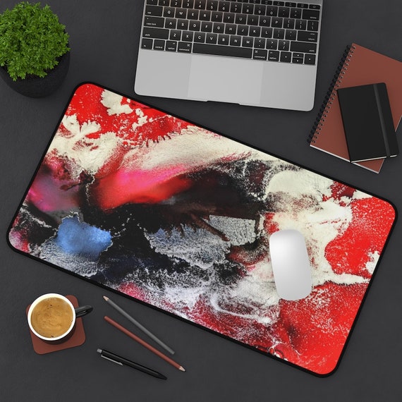 Desk Mat Red Desk Mat Marble Desk Mat Art Desk Mat Agate Etsy