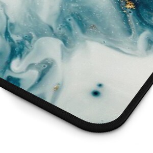 Desk Mat, Blue Marble Desk Mat, Blue Desk Mat, Marble Desk Mat, Agate ...