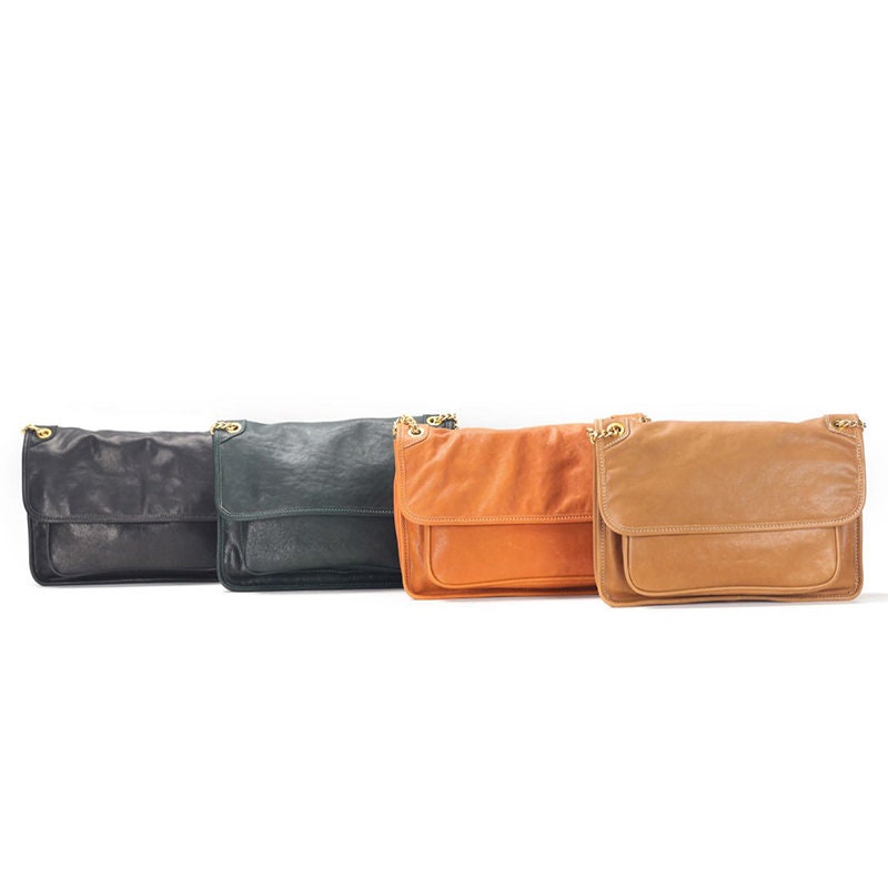 Nature Scenery Embossed Vegetable Tanned Cowhide Leather Backpack