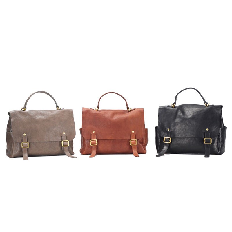 Retro Vegetable Tanned Cowhide Crossbody Bag main image 0
