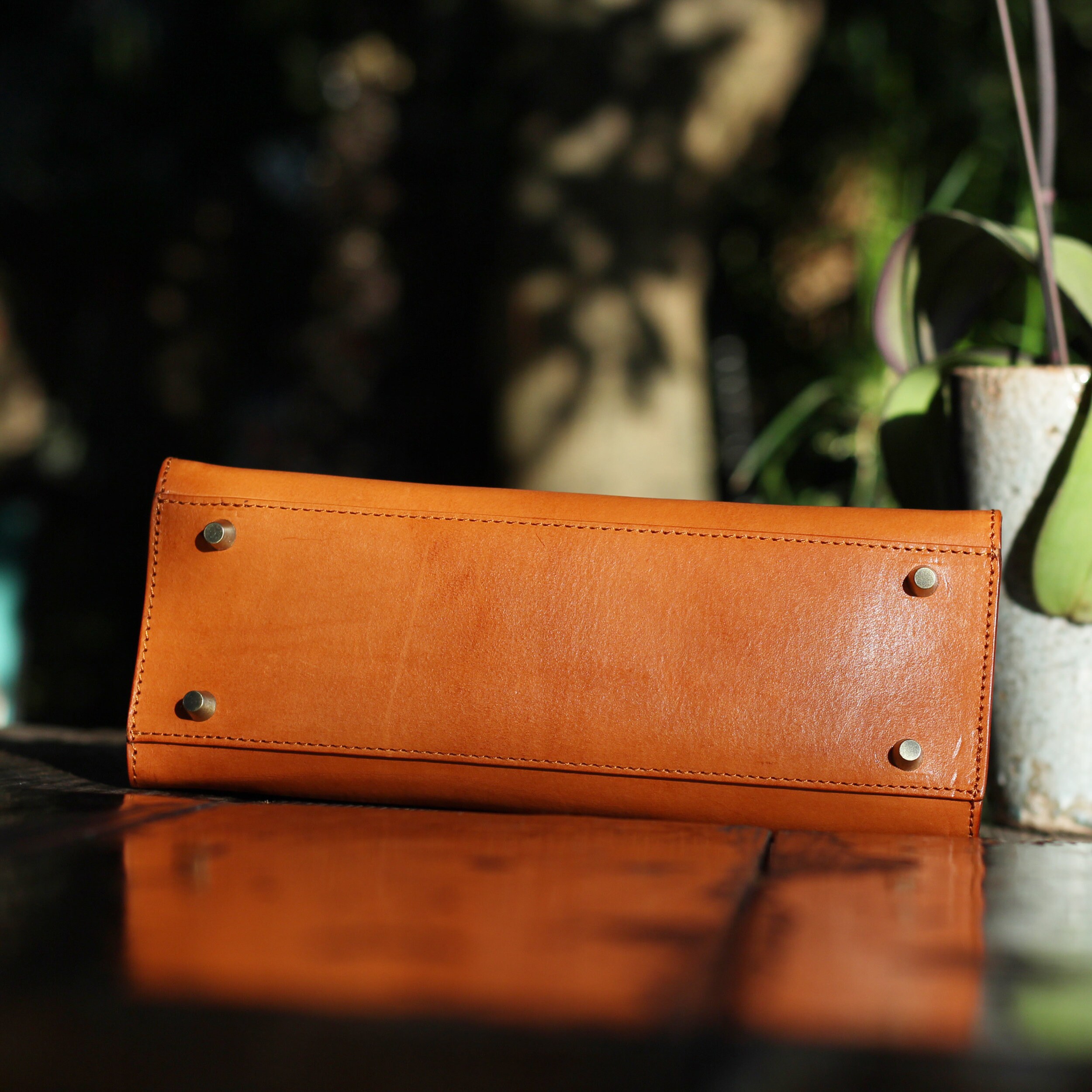 Hand Made Leather Briefcase Vegetable Tanning Leather Satchel Etsy