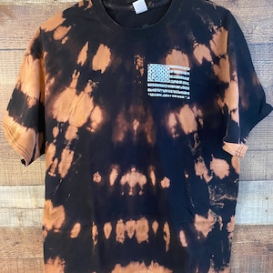 Bleach dyed USA tee~~