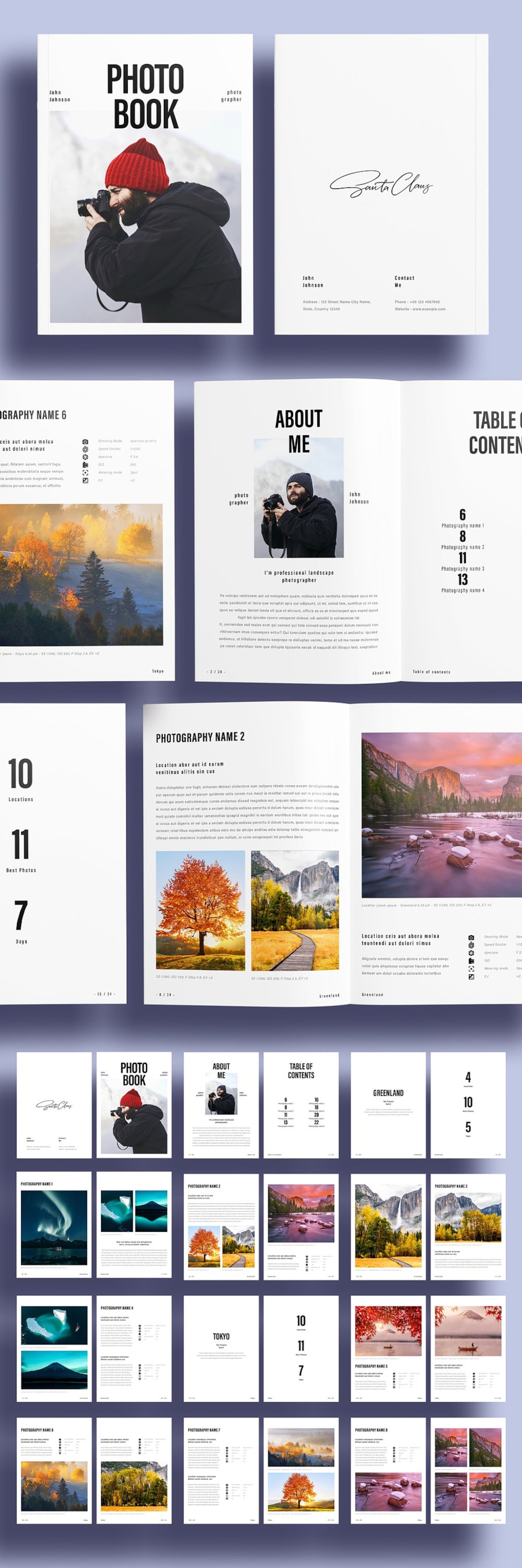 Simple Photographer Photo Book Layout Etsy