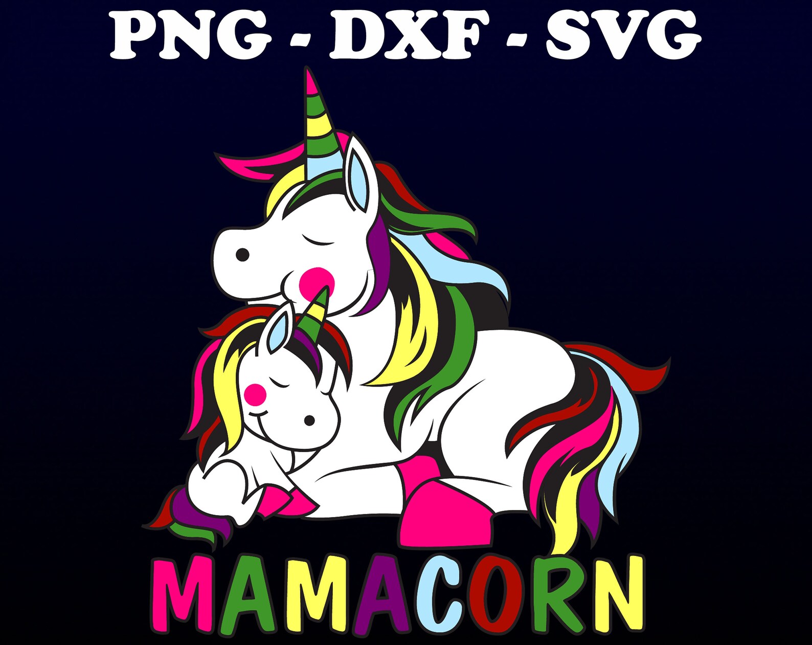 Download Unicorn mom: Mamacorn svg dxf png Unicorn mom digital | Etsy