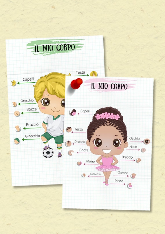 Libro Illustrato Bilingue Italiano-Inglese Per Bambini - Parti Del Corpo - Foto 8