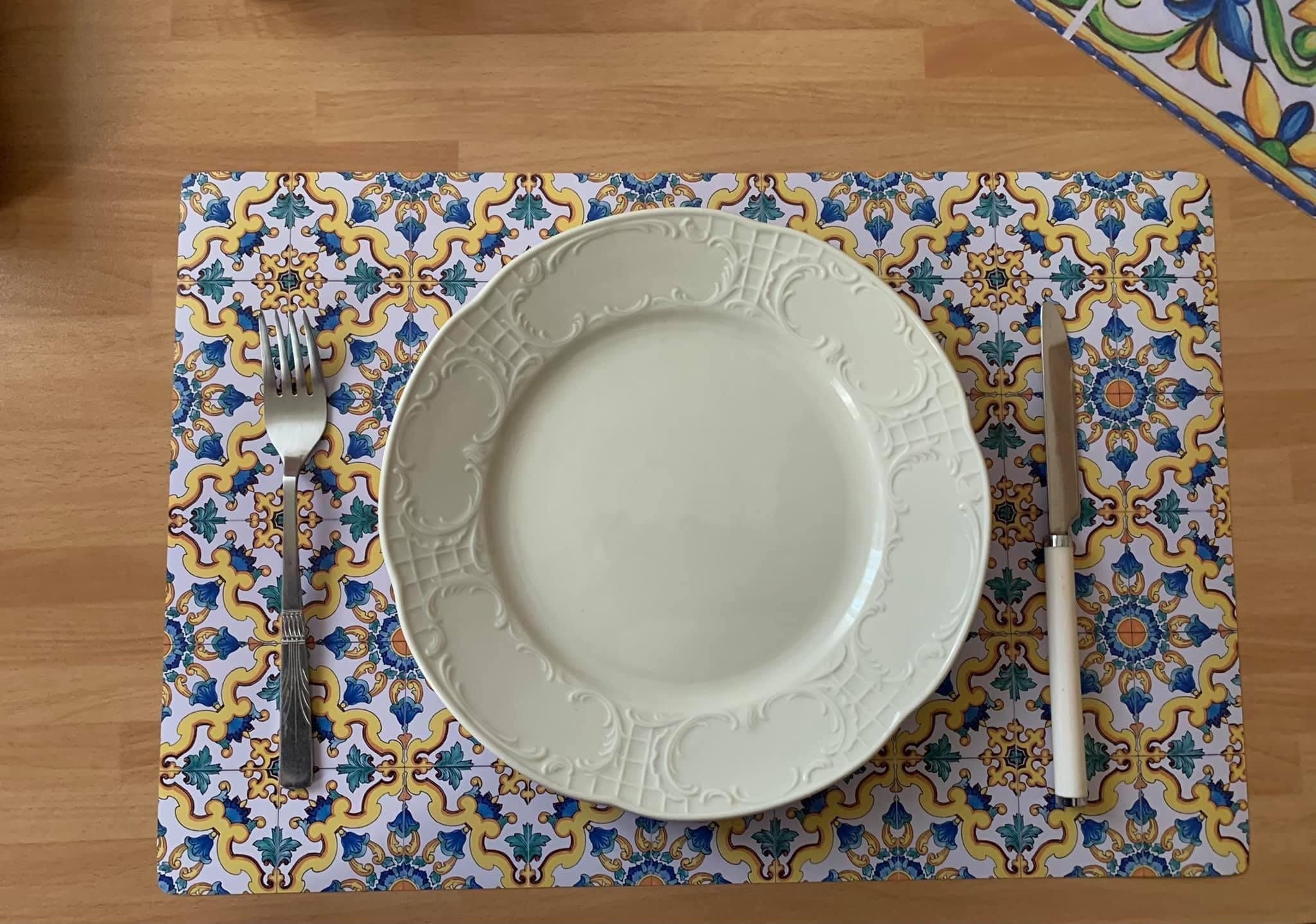 Set 8 Tovagliette In PVC - Antiscivolo, Lavabili, 45x30 Cm, Marrone, Per Cucina E Ufficio - Foto 6