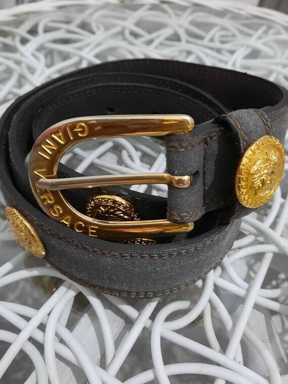 Gianni Versace Medusa Leather Belt