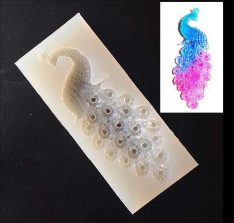 Peacock Resin Art Mold Epoxy Molds DIY Resin Mold Art Etsy