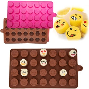 Chocolate Fondant Gummy Candy Molds Silicone Shapes for Cute Smiley Face Silicone Molds Reusable Chocolate & Candy Molds , Ice Cube Trays