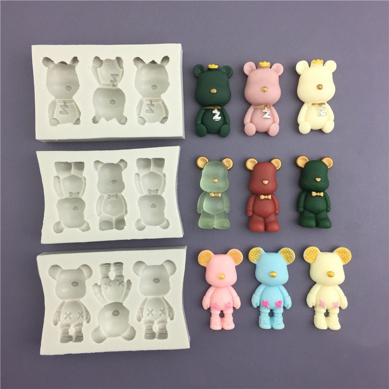  Zayookey 7 PCS 3D Bear Keychain Resin Mold for Epoxy Teddy Bear  Pendant Silicone Mold with Hole Jewelry Making Craft Animal Epoxy Casting  Molds for Candy Fondant : Arts, Crafts 