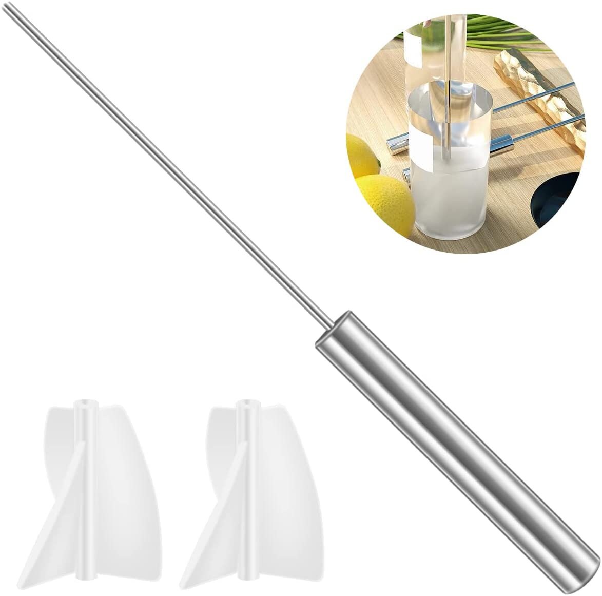 Semi-automatic Epoxy Resin Mixer Handheld Resin Stirrer With Reusable  Stirring Paddles for Minimizing Bubbles Portable Paint Mixing Tool 