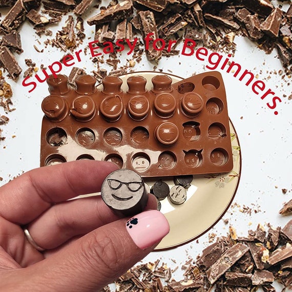 Chocolate Fondant Gummy Candy Molds Silicone Shapes for Cute Smiley Face Silicone  Molds Reusable Chocolate & Candy Molds , Ice Cube Trays 
